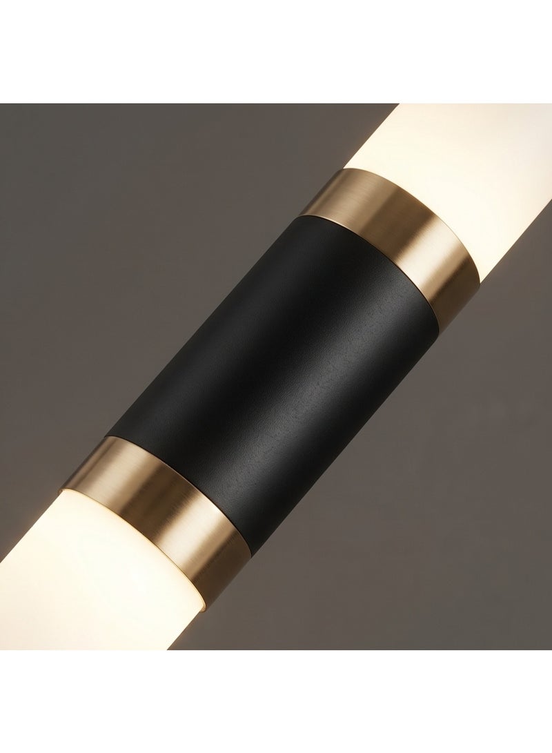 دلاية إنارة سقف مودرن أسطوانية - إضاءة LED بيضاء (أسود مع ذهبي) - Image 4