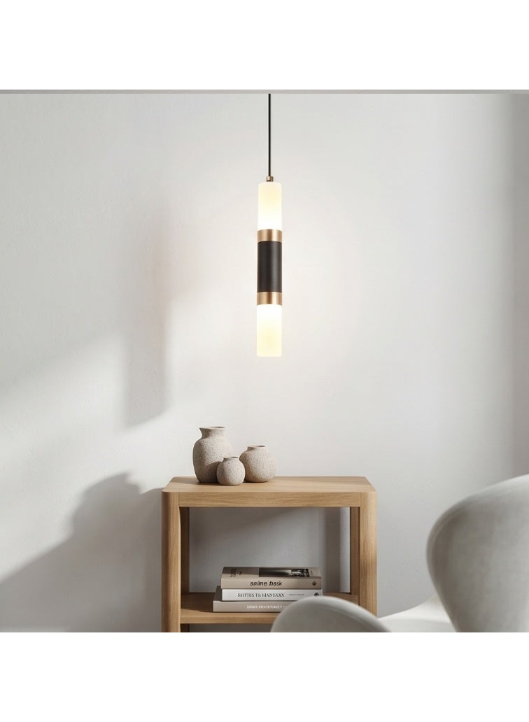 دلاية إنارة سقف مودرن أسطوانية - إضاءة LED بيضاء (أسود مع ذهبي) - Image 3