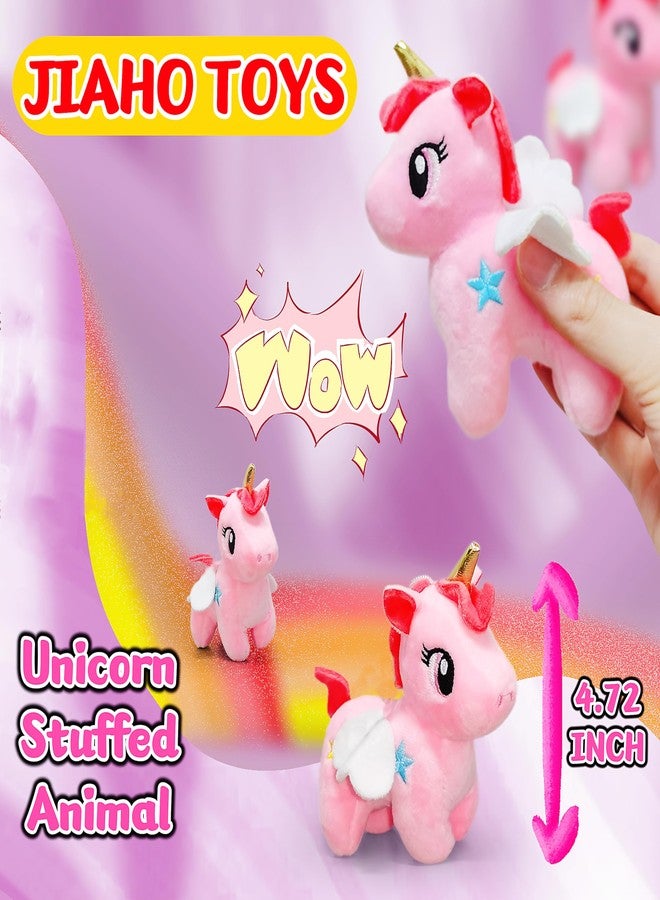 JIAHO Unicorn Stuffed Animal Cute Plushies for Girls, Boys and Babies, Unicorn Plush Toys with Wings, Small Stuffed Animals for Kids Party Favors, Carnival Prizes, Decorations - Pink Unicorn Plushies - Image 2