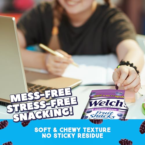 Welch's Fruit Snacks, Concord Grape Snack Box, Gluten Free, 5oz Snack Packs (Pack of 12) - Image 5