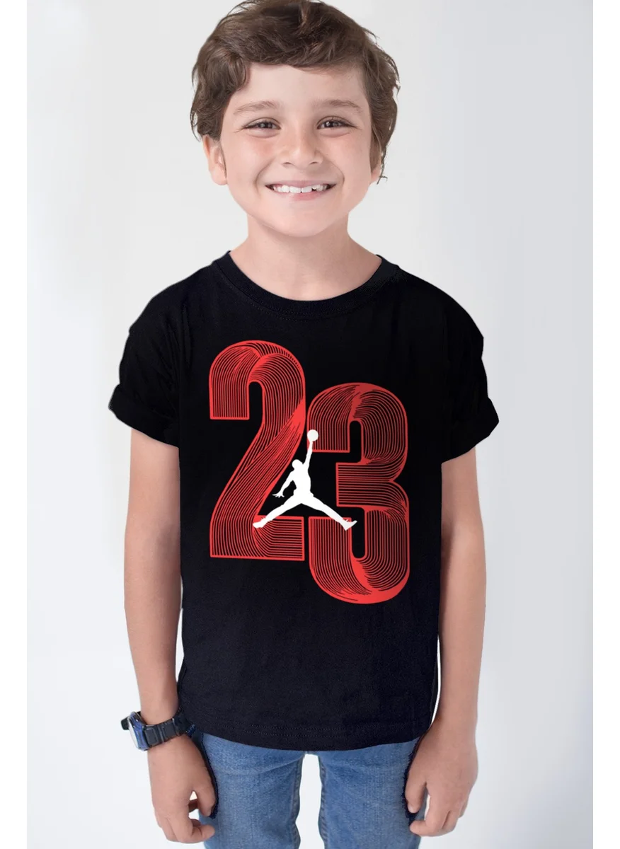 Rock&Roll Twenty Three Black Short Sleeve Boys T-Shirt