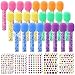 Newtay 24 Pcs Microphone Candy Tubes Kpop Themed Birthday Party Decor 10 Fake Plastic Microphone Prop Toy with Stickers for Karaoke Disco Singer Stage Favors Candy Not Included Colorful - Image 2