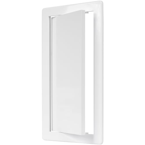 ECOPRO VENT 6" x 12" White Plastic Access Panel. Service Shaft Door Panel. Plumbing, Electricity, Heating, Alarm Wall Access Panel for Drywall. Bathroom Services Access Hole Cover. (6" x 12") - Image 1