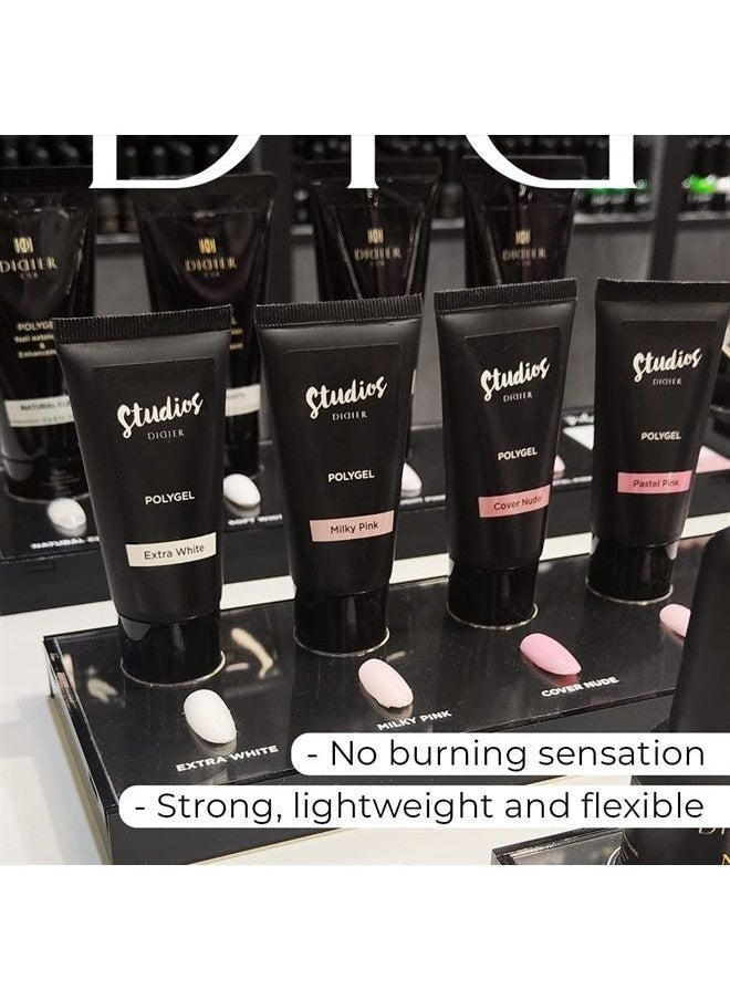 DIDIER LAB - Polygel Cover Nude - Strong Nail Gel Builder for Extension - Resistant to Damage - Hard as Acrylic - Strengthener - Long Lasting - For Professional and Beginners - LED Lamp - 1.06oz - Image 1