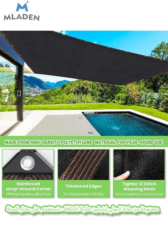 Generic Black Shade Cloth 4*6 M Durable Mesh Tarp Garden Sunblock Shade Cloth Shading Antifreezing For Plants Cover Greenhouse Barns Kennel Patio Tomatoes  - Image 3