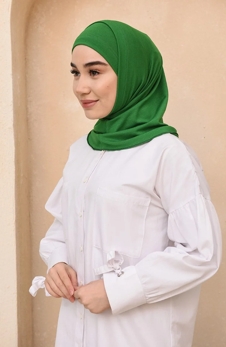Sefa Merve Sefamerve Beret Neck Practical Scarf 1179-12 Green
