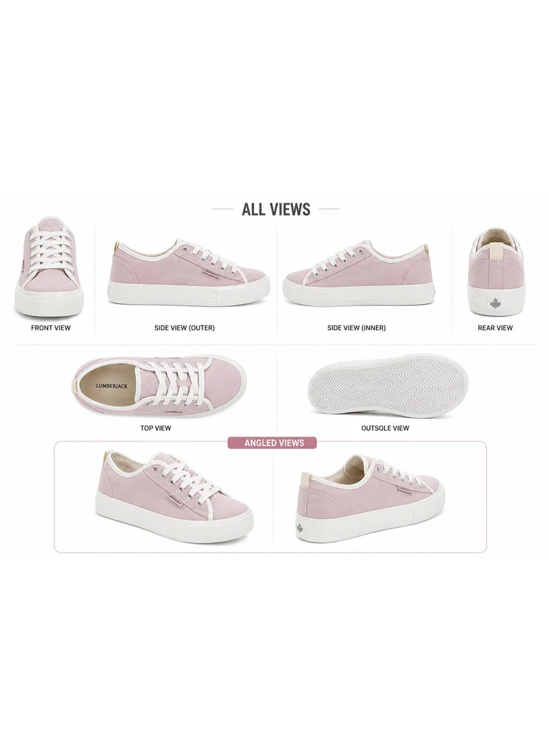 Lumberjack  Ravenne Women Sneakers Dusty Rose Canvas – Lightweight Breathable Casual Shoes, Comfortable Everyday for Women | Best Price UAE