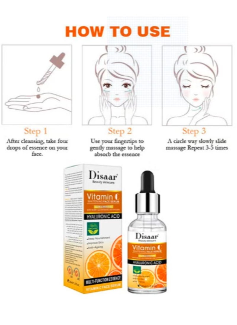 Disaar Vitamin C Hyaluronic Acid Face Serum 30ml  - Image 3
