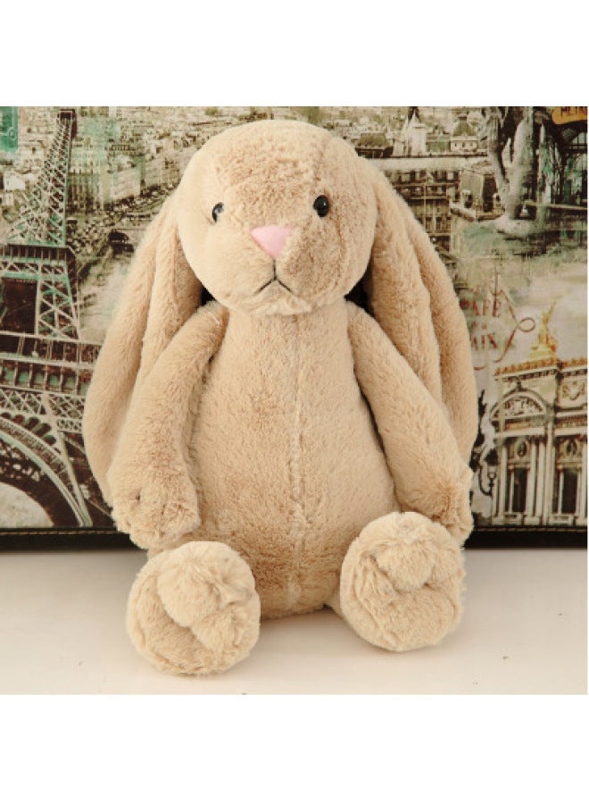 Girl's Pacifying Rabbit Doll Plush Toy Long Ears Easter Colorful Rabbit Baby Sleeping Big Ear Rabbit Doll-Color:Brown-Height:40cm - Image 4