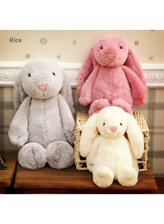 Girl's Pacifying Rabbit Doll Plush Toy Long Ears Easter Colorful Rabbit Baby Sleeping Big Ear Rabbit Doll-Color:Brown-Height:40cm - Image 2