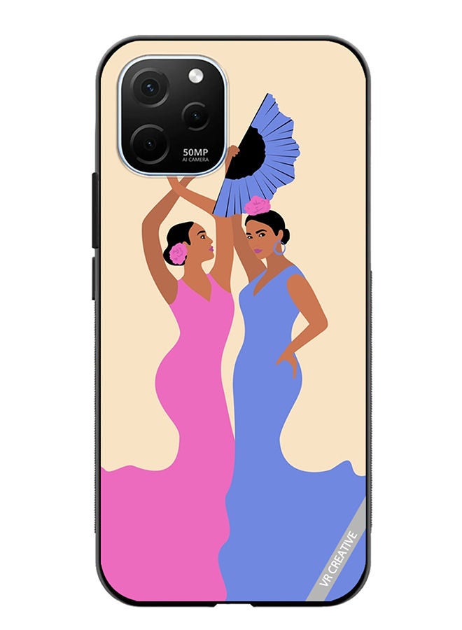 VR CREATIVE Protective Case Cover For Huawei Enjoy 50z Spanish Women Dancing Flamenco Design Multicolour - Image 1