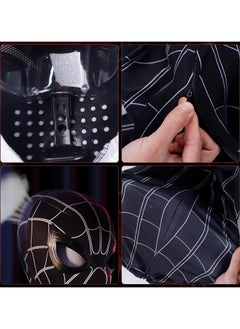 SNW Spider Masks, Superhero Masks Cosplay Costumes Mask, Black Spider Hero Mask, Superhero Cosplay Dress Up Masks for Age 6+ Years Old  - Image 4