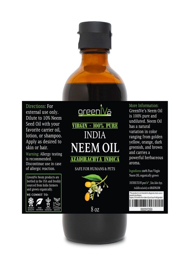 GreenIVe Neem Oil 100% Pure Organically Cold Pressed Virgin (8 Ounce) - Image 3