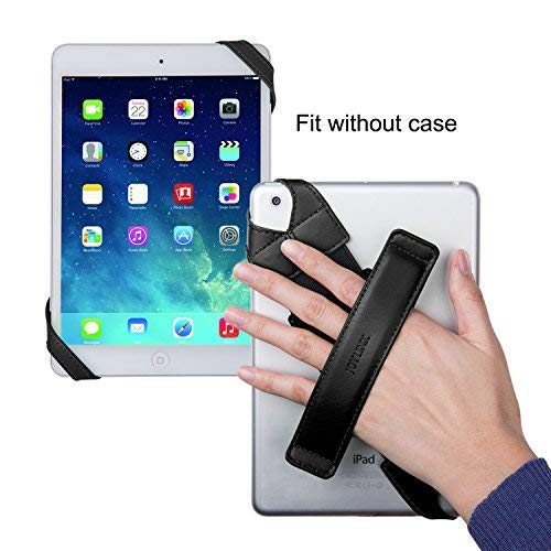 joylink Universal Tablet Hand Strap Holder, 360 Degrees Swivel Leather Handle Grip with Elastic Belt, Secure & Portable for 7.9" -8.4" Tablets (Samsung Asus Acer Google iPad Mini), Black - Image 5