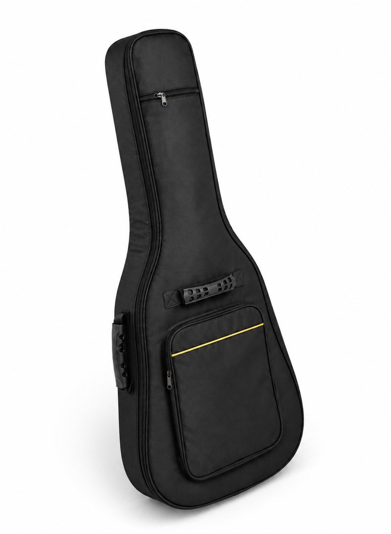 MegArya 41 Inch Acoustic Guitar Bag with 10MM Padding | Waterproof Guitar Gig Bag | Soft Guitar Case | Guitar Carry Bag | Guitar Cover | Dual Backpack Straps | Large Storage Pocket | Fits 39 40 41 Inch Acoustic Guitars | Black - Image 3