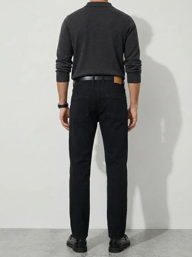 Styli Black Men Black Slim Fit Jeans for Men | Best Price UAE