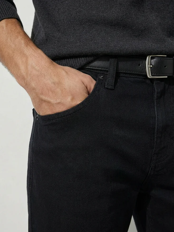 Styli Black Men Black Slim Fit Jeans for Men | Best Price UAE