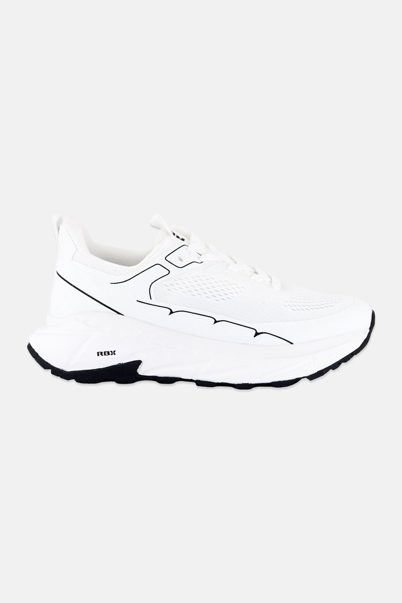RBX Men Lace Up Brand Logo Running Shoes, White  - Image 2