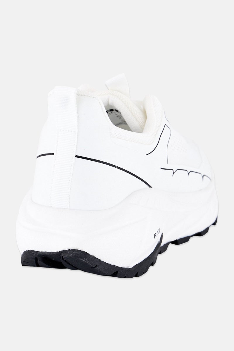 RBX Men Lace Up Brand Logo Running Shoes, White  - Image 4