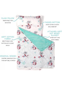 JumpOff Jo JumpOff Jo - Toddler Nap Mat for Preschool, Daycare, and Kindergarten - Sleeping Bag for Kids with Removable Pillow and Ultra Soft Blanket  - Image 2