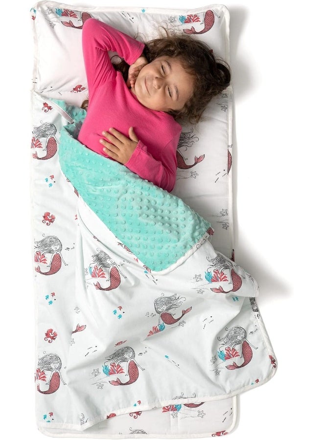 JumpOff Jo JumpOff Jo - Toddler Nap Mat for Preschool, Daycare, and Kindergarten - Sleeping Bag for Kids with Removable Pillow and Ultra Soft Blanket  - Image 1