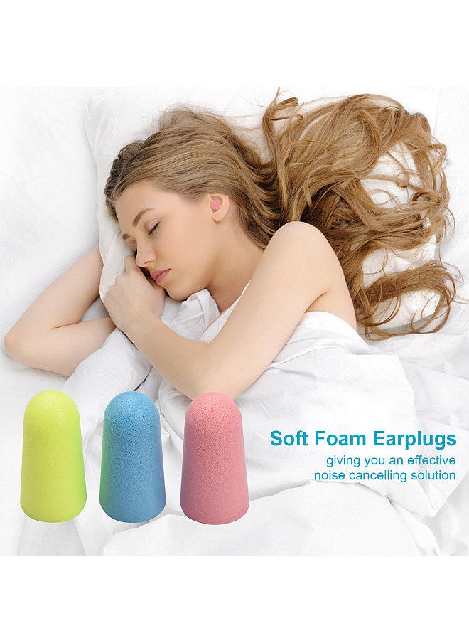 Soft Foam Earplugs Reusable Sponge Earplug Set of 30/60/120PCS Optional Ear Plugs for Sleeping Anti-snoring Working Travel Shooting Noise Cancelling & Hearing Protection