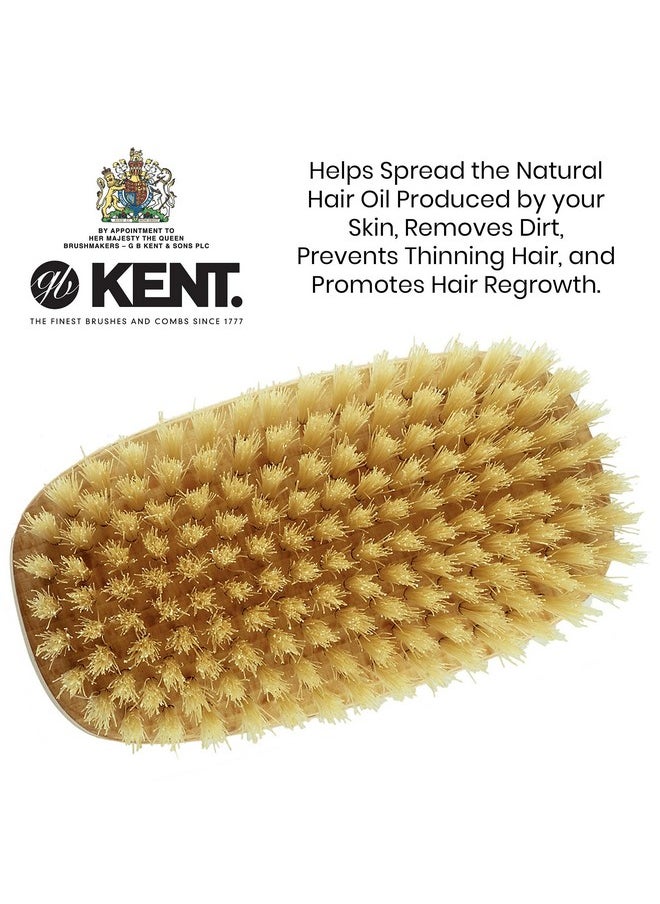 KENT Ent Ms23D Finest Men'S Military Style Hair Brush Satin And Beechwood Travel Size Base Soft Pure White Natural Boar Bristle Ideal For Fine Or Thinning Hair And Sensitive Scalps  - Image 4