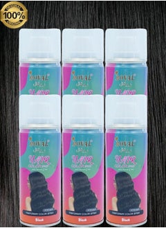 ROVAL 6 Pieces Roval Temporary Hair Color Spray Black  - Image 1