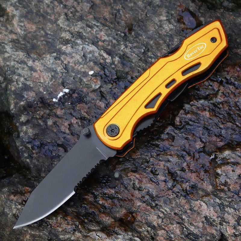 RoverTac Multitool Knife – 15-in-1 Pocket Knife with Pliers, Wire Cutter and Screwdrivers – Perfect Gifts for Men, Dad, Husband – Durable Camping Gear for Christmas, Father’s Day, and Birthdays - Image 4