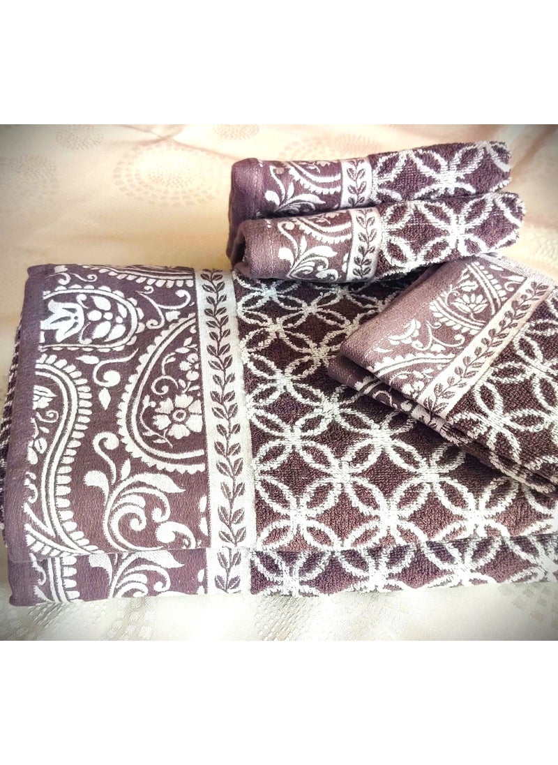 Altınbaşak Gift, Dowry, Export Surplus Special Production Bukle Cotton Bathroom-Kitchen Towel Set (Set of 6)  - Image 5