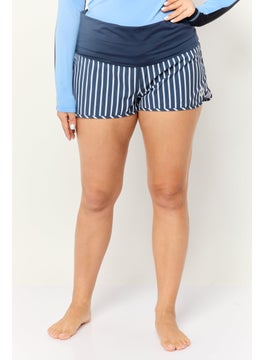 Roxy Women Stripe Beachwear Short, Multicolor  - Image 1
