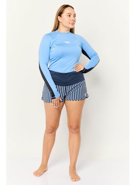 Roxy Women Stripe Beachwear Short, Multicolor  - Image 2