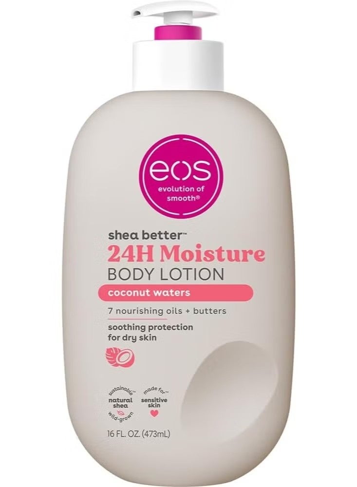 EOS Eos Shea Better Body Lotion - Coconut Waters | 16 Oz | 1 Pack, Coconut Waters, 16 ounces - Image 1