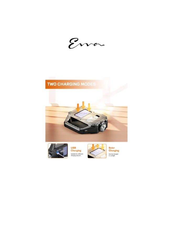 Evva Multifunctional Searchlight,Rechargeable Flashlight Ip65 Waterproof Torch Searchlight Portable Lantern Solar Light Outdoor USB Charging Camping Hiking - Image 3
