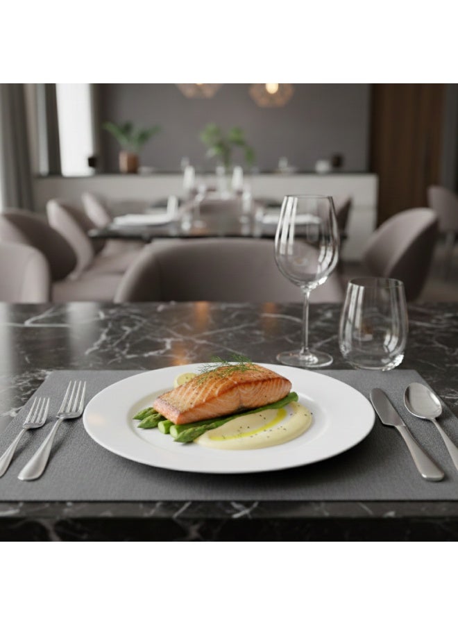 Luminarc White Ceramic Dinner Plate 24cm Round Plates  Durable Everyday Dining Plates for Home Hotel & Restaurant Use - Image 4