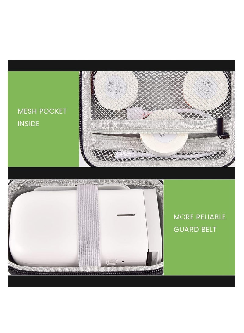 Zikra Case Compatible with NIIMBOT D11 Label Maker Printer, Hard Carry Case for Labeler Makers & Labeling Tapes, Storage Bag for Phomemo D30, Canon, Mini Photo Printer & Label Paper Accessories, Black - Image 2