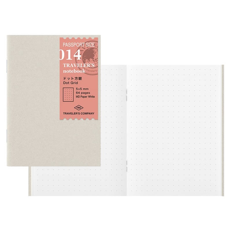 DESIGNPHIL Travelers Company 14405006 Traveler's Notebook Refill, Dot Squared, 3-Pack, Passport Size - Image 1