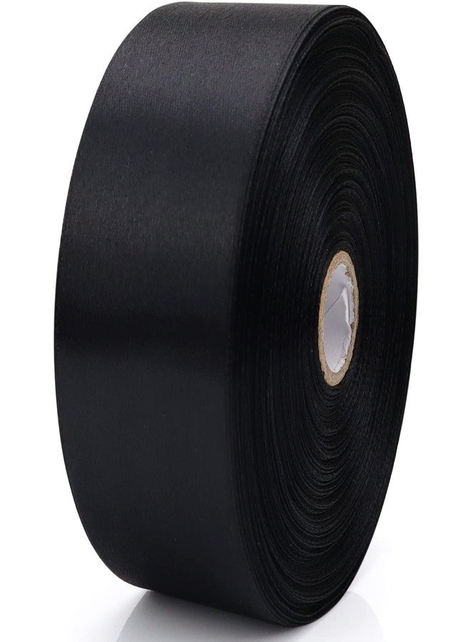 Nsilu 1-1/2 inch, Black Ribbon for Gift Wrapping 50 Yards Perfect Wedding Party Wreath Sewing DIY Hair Accessories Decoration Floral Hair Balloons Other Projects - Image 2