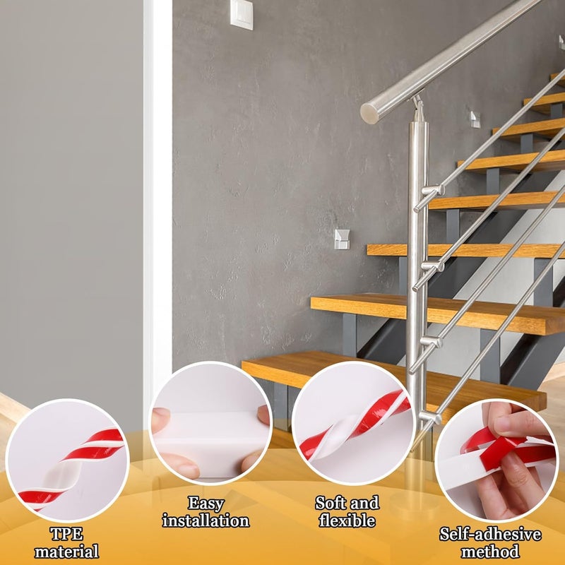 Nayotaa Wall Corner Protector Self-Adhesive Flexible - Durable Rubber  Furniture Edge Guard  Easy To Install  White  Prevents Wall Damage  Ideal For Home Or Office Use - Image 5