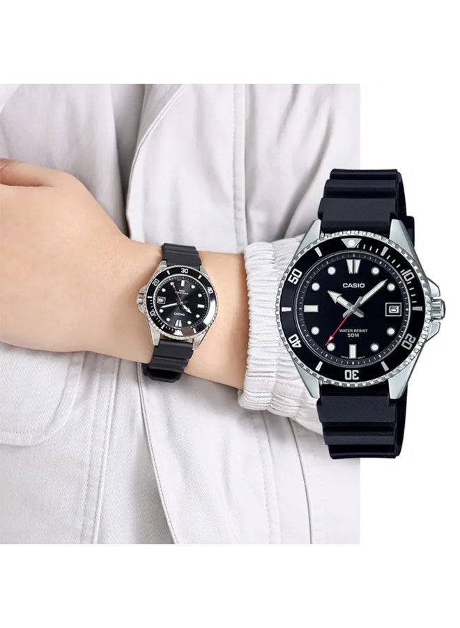 Casio MDV-10-1A1V Men’s Stainless Steel Analog Watch – Black Dial, Black Bezel, 100M Water Resistant - Image 5