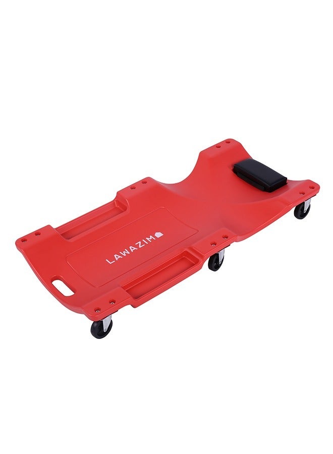 LAWAZIM Car Plastic Creeper -40inch- Mechanic Garage Creeper with Sponge-Cushioned Headrest, Smooth-Rolling Wheels, Dual Tool Trays, and Carrying Handle - Ideal for Automotive Maintenance and Repairs - Image 1