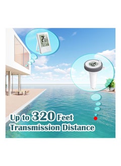 SYOSI Wireless Pool Thermometer, Floating Easy Read Digital Pool Thermometer with IPX7 Waterproof, for Swimming Pools, Hot Tubs, Small Ponds, Aquariums  - Image 3