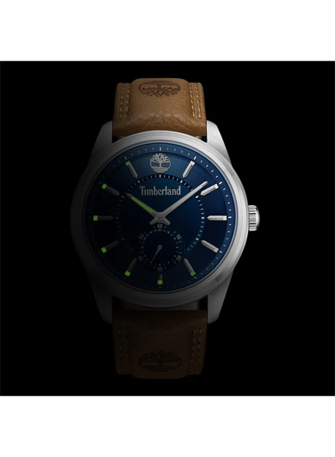 Timberland Northbridge 45mm Men's Analog Watch with Wheat Leather Strap
