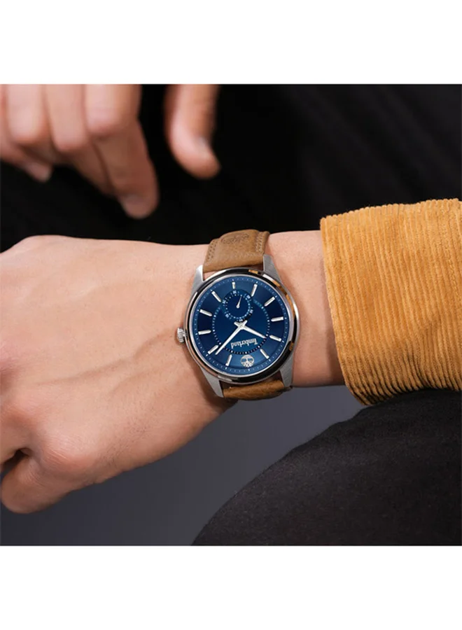 Timberland Northbridge 45mm Men's Analog Watch with Wheat Leather Strap