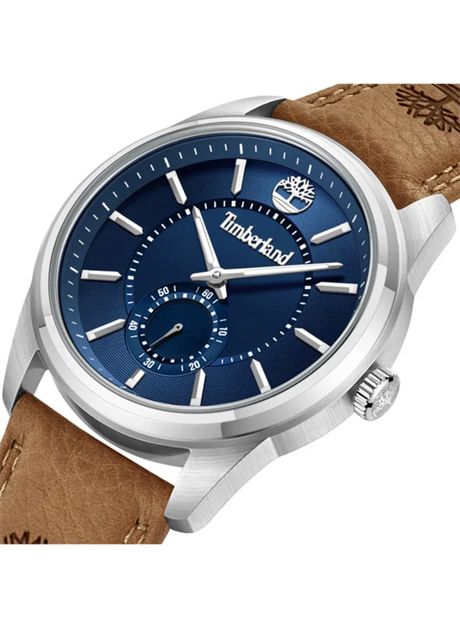 Timberland Northbridge 45mm Men's Analog Watch with Wheat Leather Strap