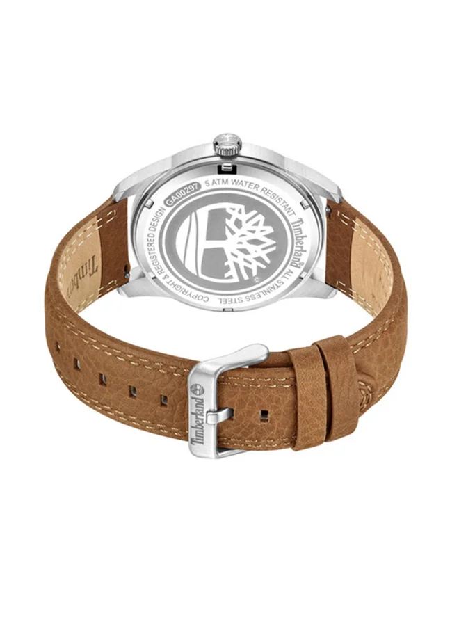 Timberland Northbridge 45mm Men's Analog Watch with Wheat Leather Strap