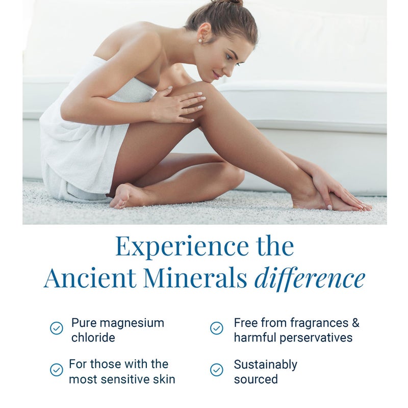 Ancient Minerals Magnesium Oil Spray Sensitive All-New Sensitive Formula with Allantoin, Organic Chamomile, and Organic Aloe Vera (4oz) - Image 4