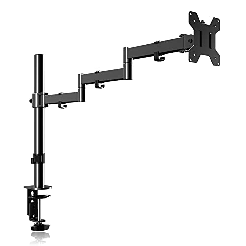 Pholiten Single Long Monitor Stand, 13 to 32 inch Computer Monitor Desk Mount, Extra Long Adjustable Computer Arm, VESA Stand for 1 Screen, Max VESA 100x100, MD9431 - Image 1