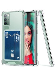 ase Clear Card Holder Back Wallet Crystal Transparent Soft TPU Shockproof Bumper Corner Drop Protection Phone Case Cover With Camera Lens Protection For Samsung Galaxy Note 20