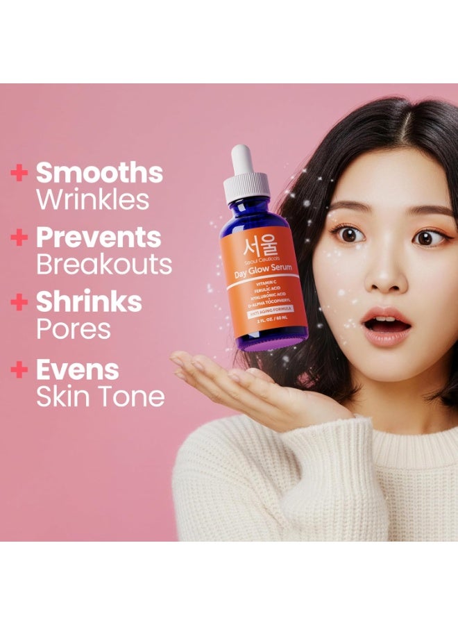 seoulceuticals Korean Skin Care 20% Vitamin C Hyaluronic Acid Serum + CE Ferulic Acid - Potent Anti Aging Vit C, Anti Wrinkle K Beauty Skincare 1oz - Image 2